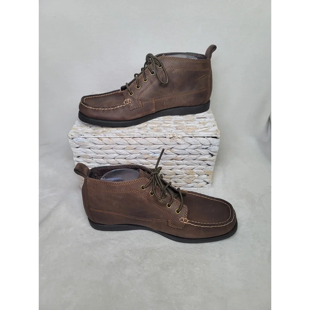 Eastland Seneca Minimalist Mens Chukka Boots Shoes Brown Leather Outdoor Size 10